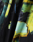Abstract Floral And Geometric Print Baggy Pant