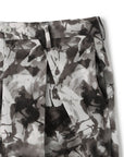 Abstract Floral N Geometric Print Folded Waist Baggy Pant