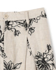 Floral Emb Linen Mix Culotte