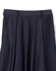 Poly Rayon Denim Like Folded Flare Skirt
