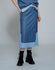 Western Shirt Maxi Pencil Skirt