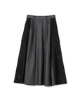 Édition de Paris Denim Mix Karabina Detail Flare Skirt