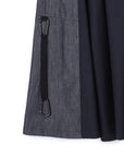 Édition de Paris Denim Mix Karabina Detail Flare Skirt
