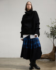 Tartan with Karabina Detail 2-Way Maxi Skirt