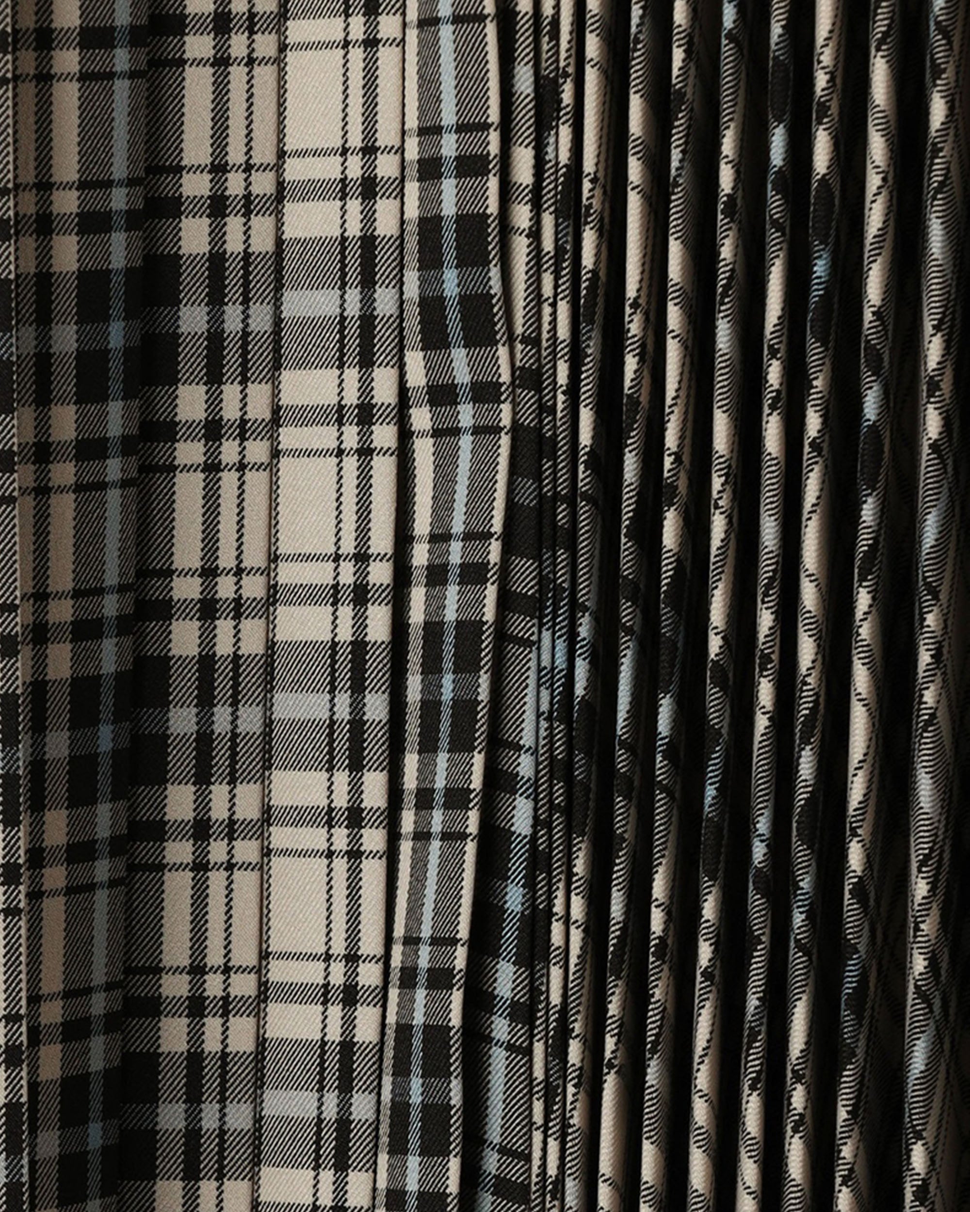 Check Pleated Maxi Skirt