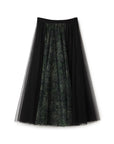 Camo N Floral Mesh Maxi Skirt