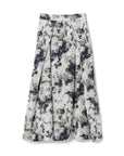 Abstract Print 2-way Folded Waist Skirt