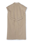 Wool Cap Sleeve Long Gilet