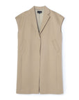Wool Cap Sleeve Long Gilet
