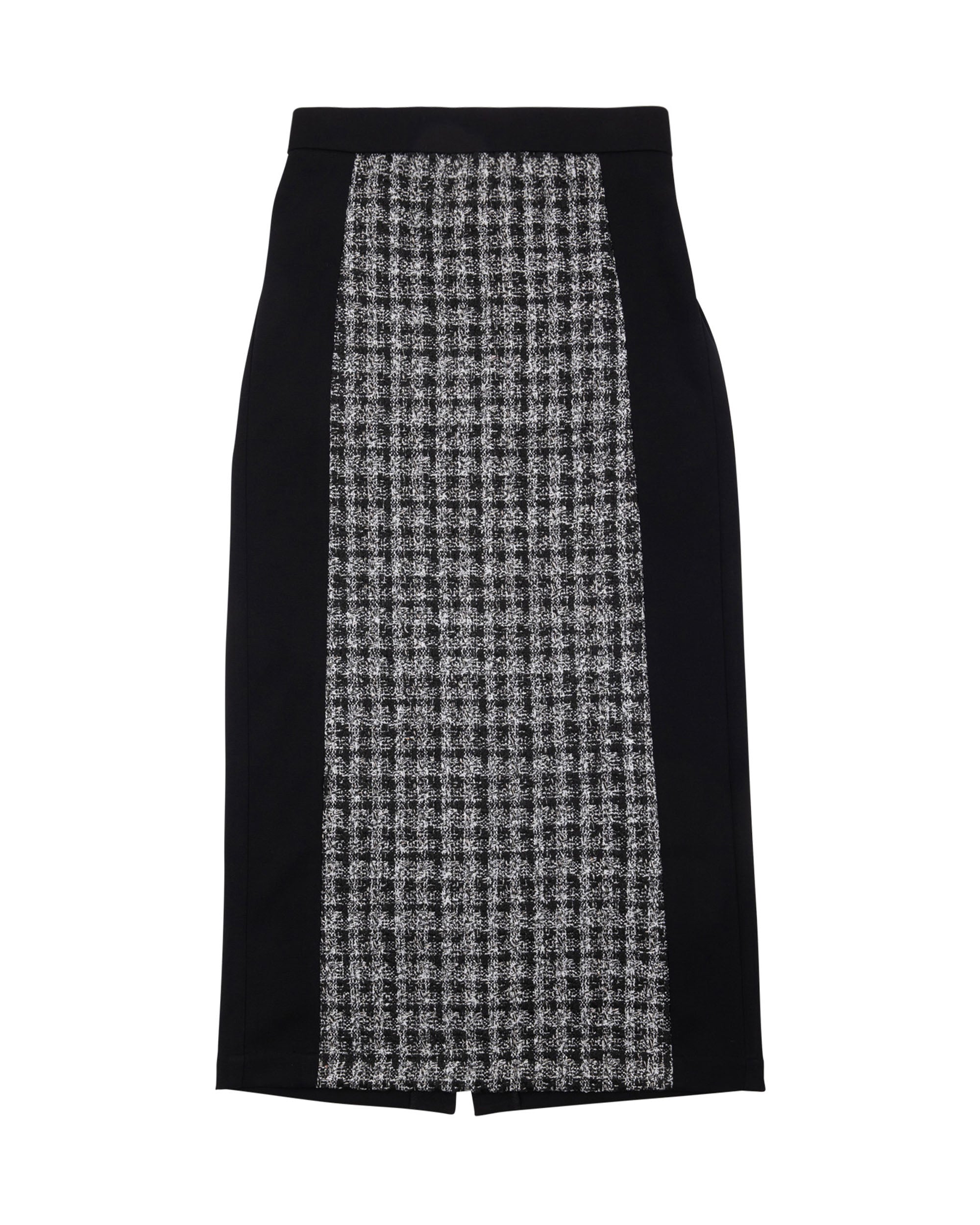 Tweed Front Panel Pencil Skirt