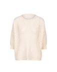 Cotton Linen Mix Mesh Knit Top