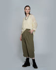 Cotton Linen Mix Mesh Knit Top