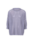 Cotton Linen Mix Mesh Knit Top