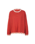 Cashmere Paper Yarn Trim Knit Top