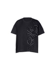 Sorona Cool Tee- Tweed Tape Rose Motif Bubble Tee