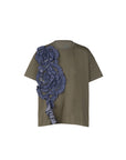 Sorona Cool Tee- Denim Fafa Motif Bubble Tee