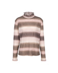 Gradration Mesh Ruffle Collar Top