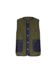 Reversible Denim Mix Polar Fleece Padded Gilet