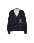 Horse Gradation Embroidery Double Face Cardigan