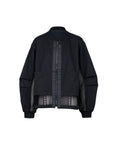 UV Cut Poly Trim Mesh Bomber Jacket