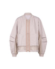 UV Cut Poly Trim Mesh Bomber Jacket