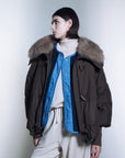 Fox Collar Puffy Down Jacket