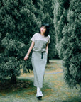 A.T. OUTDOOR Nylon Cargo Pencil Skirt