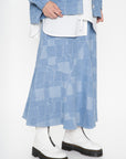 Denim Mermaid Maxi Skirt