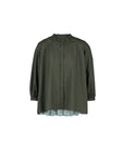 Garden Print Pleated Back Blouse