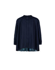 Garden Print Pleated Back Blouse