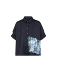 Garden Print Ruffle Panel Blouse