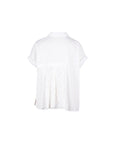 Floral Lace Pleated Back Poplin Blouse