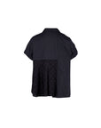 Floral Lace Pleated Back Poplin Blouse