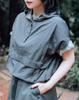 A.T. OUTDOOR Nylon Blouse With Hood