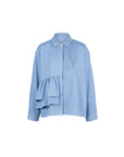 Denim ASY Ruffle Panel Blouse