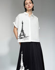 Paris Sketch Capsule - Eiffel Tower Boxy Blouse