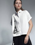 Paris Sketch Capsule - Eiffel Tower Boxy Blouse