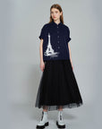 Paris Sketch Capsule - Eiffel Tower Boxy Blouse