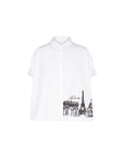 Paris Sketch Capsule - Paris Landscape Hem Boxy Blouse