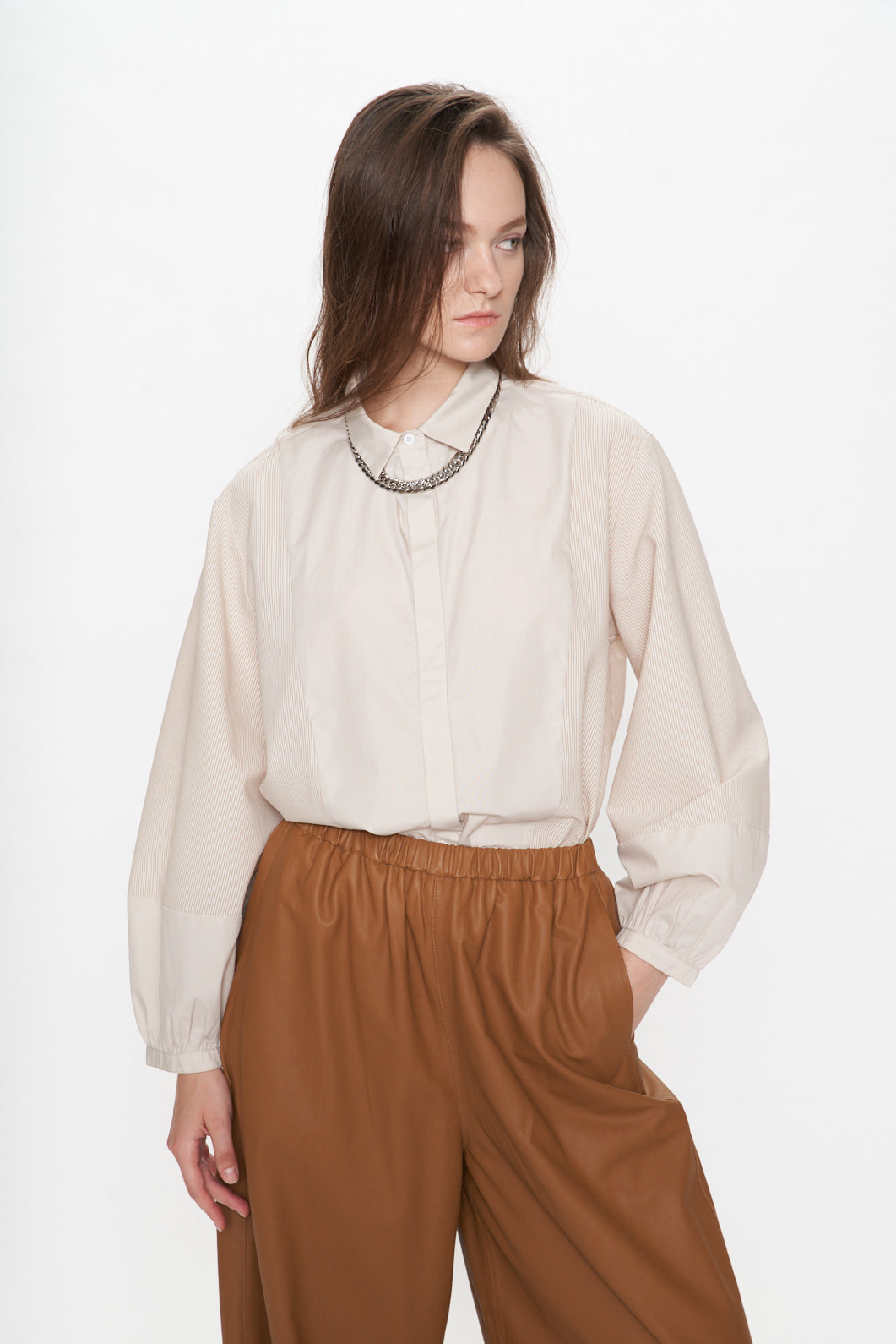 Coolmax Mix V Panel Poplin Blouse