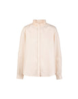 Double Ruffle Stand Collar Poplin Blouse