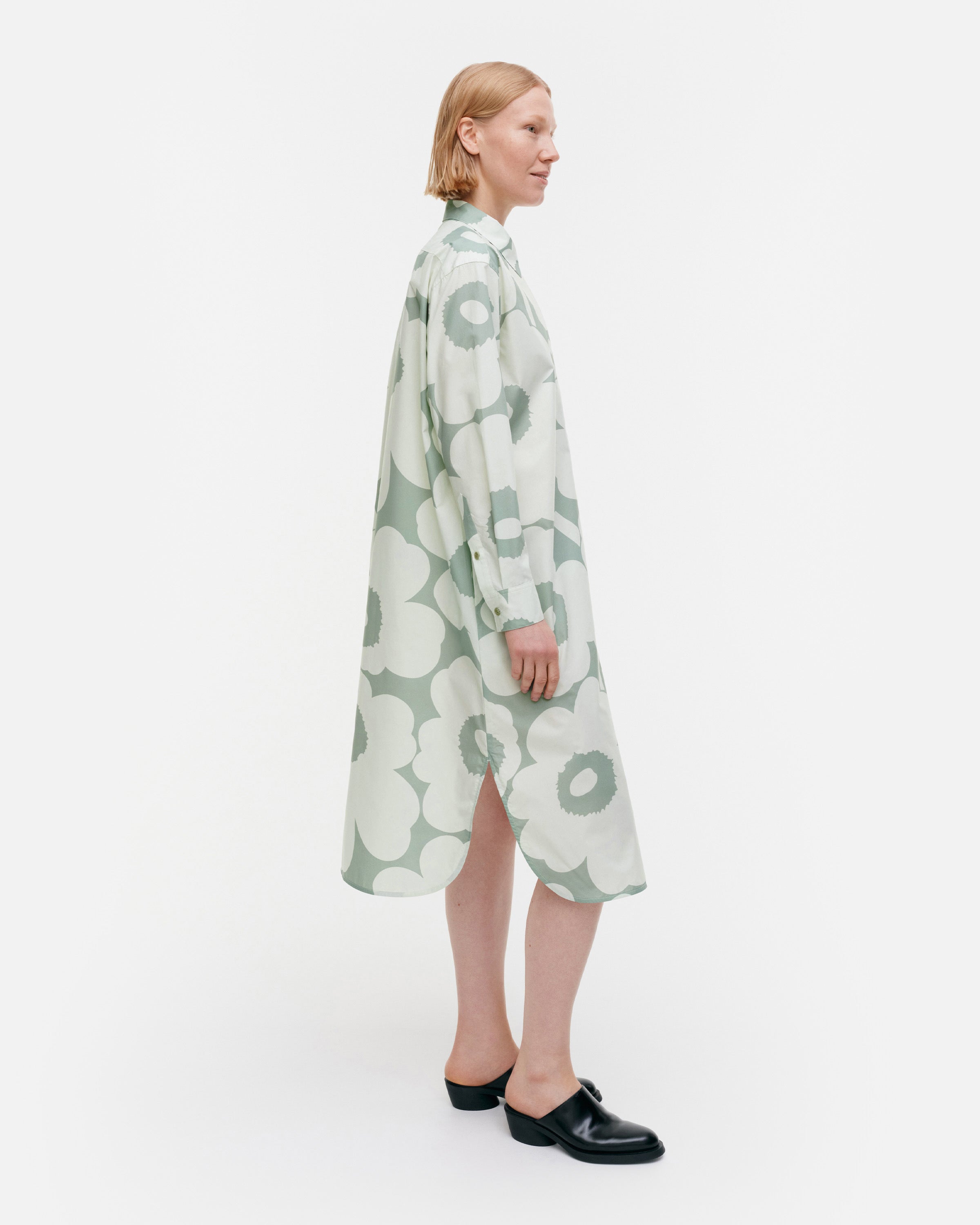 UNIKKO RUNOELMA COTTON POPLIN SHIRT DRESS 117CM | MARIMEKKO