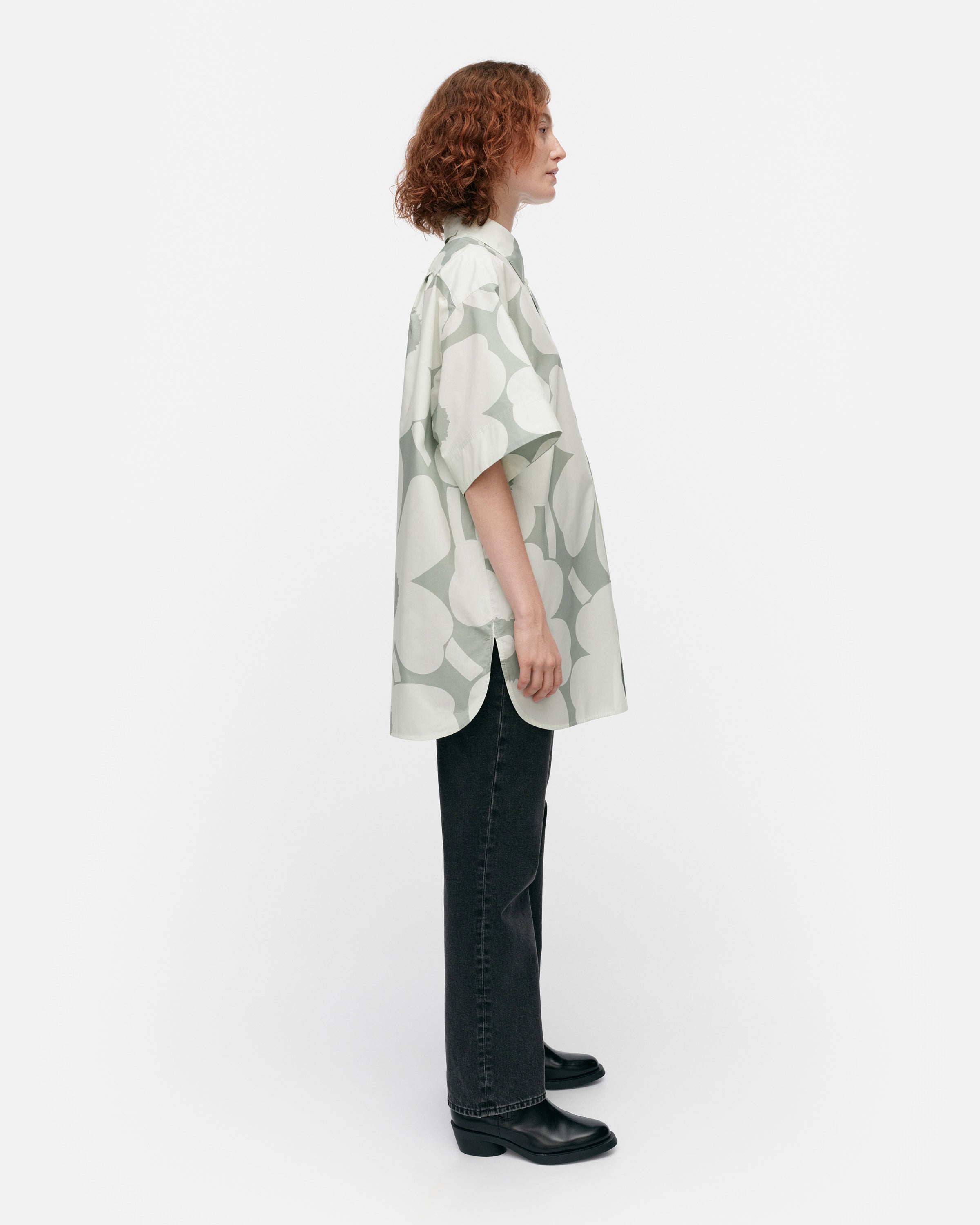 Nila Short Sleeve Unikko Cotton Poplin Shirt