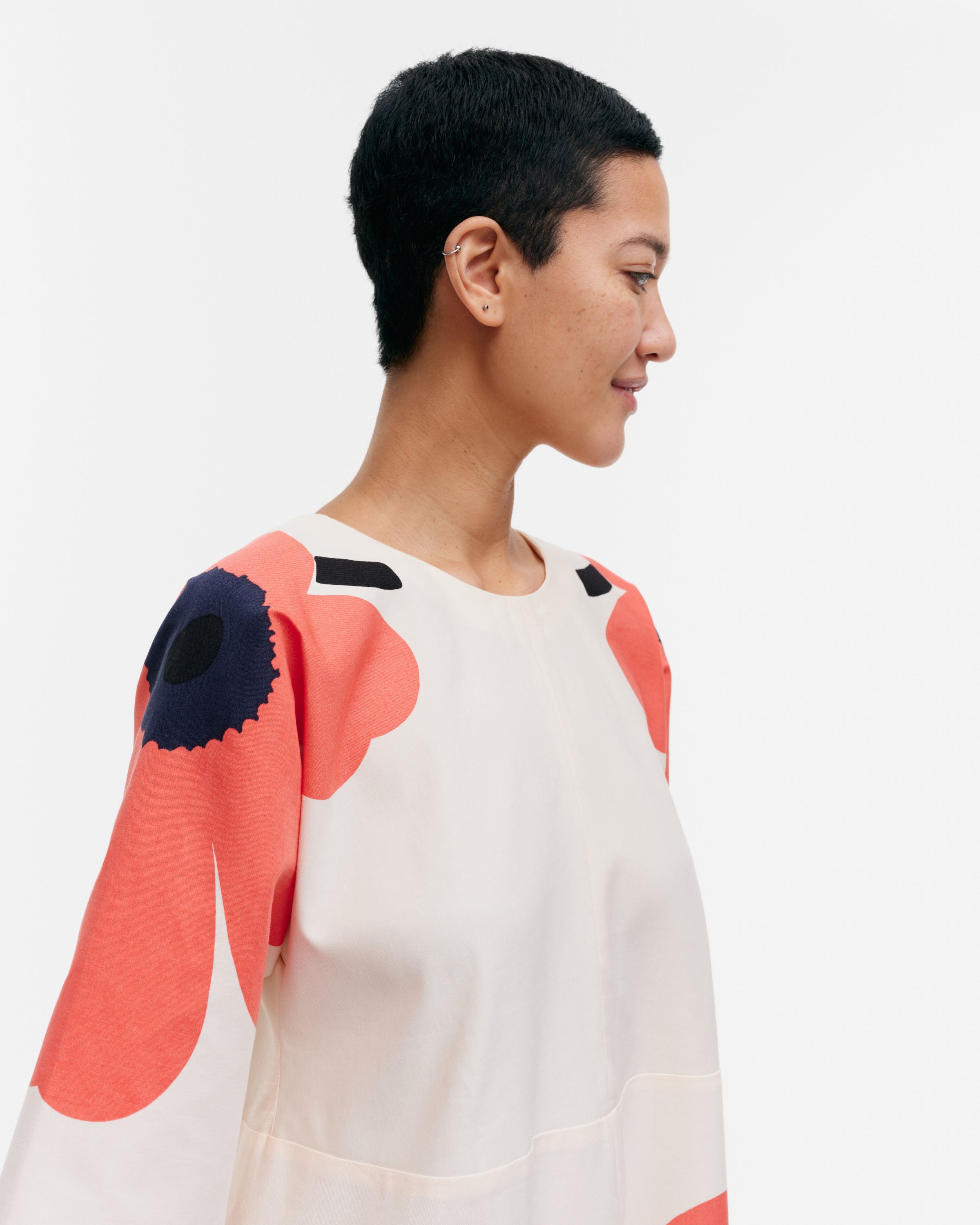 Kaiku Heijastus Unikko Cotton Linen Dress 135cm