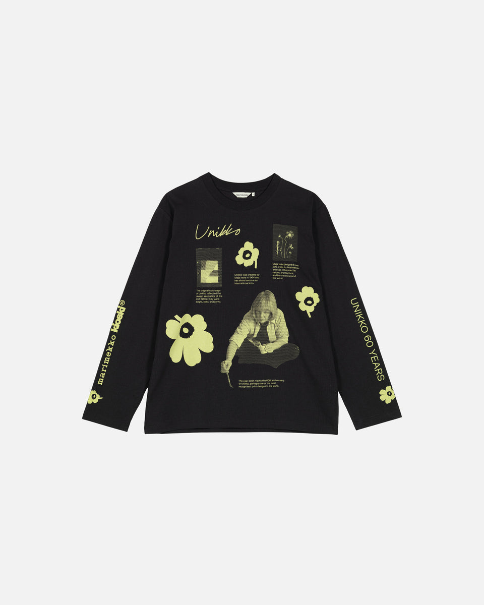 【24AW】marimekko/Biitti Unikko Tribute Placement カットソー KIOSKI BIITTI UNIKKO TRIBUTE PLACEMENT LSP 73CM | MARIMEKKO