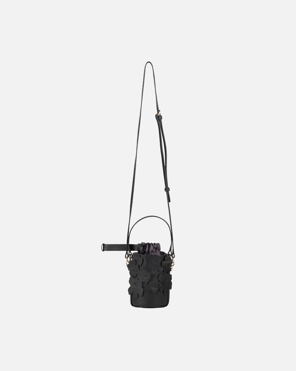 【2024AW】マリメッコ/ Imprint Nano Bucket 3D Unikko バッグ Marimekko Imprint Nano Bucket Bag 3D Unikko, Silver - Eleish