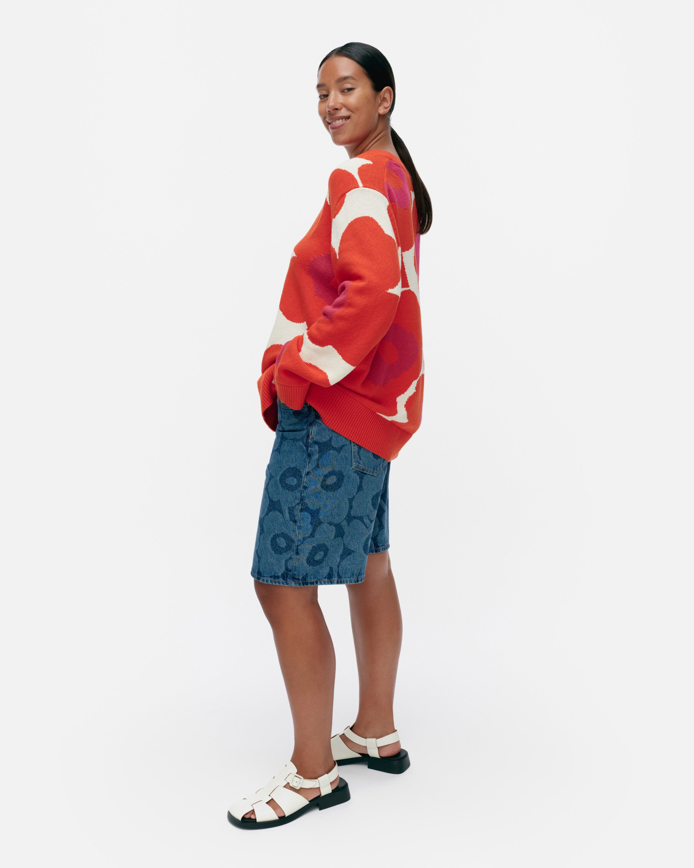 Paiva Unikko Knitted Cotton Long Sleeve Top 63cm