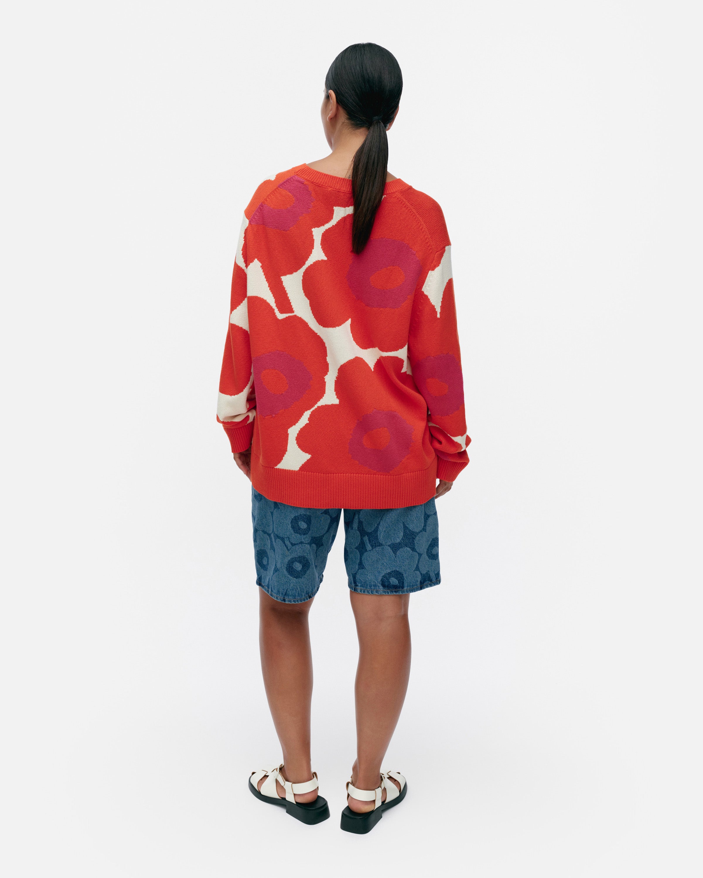 Paiva Unikko Knitted Cotton Long Sleeve Top 63cm