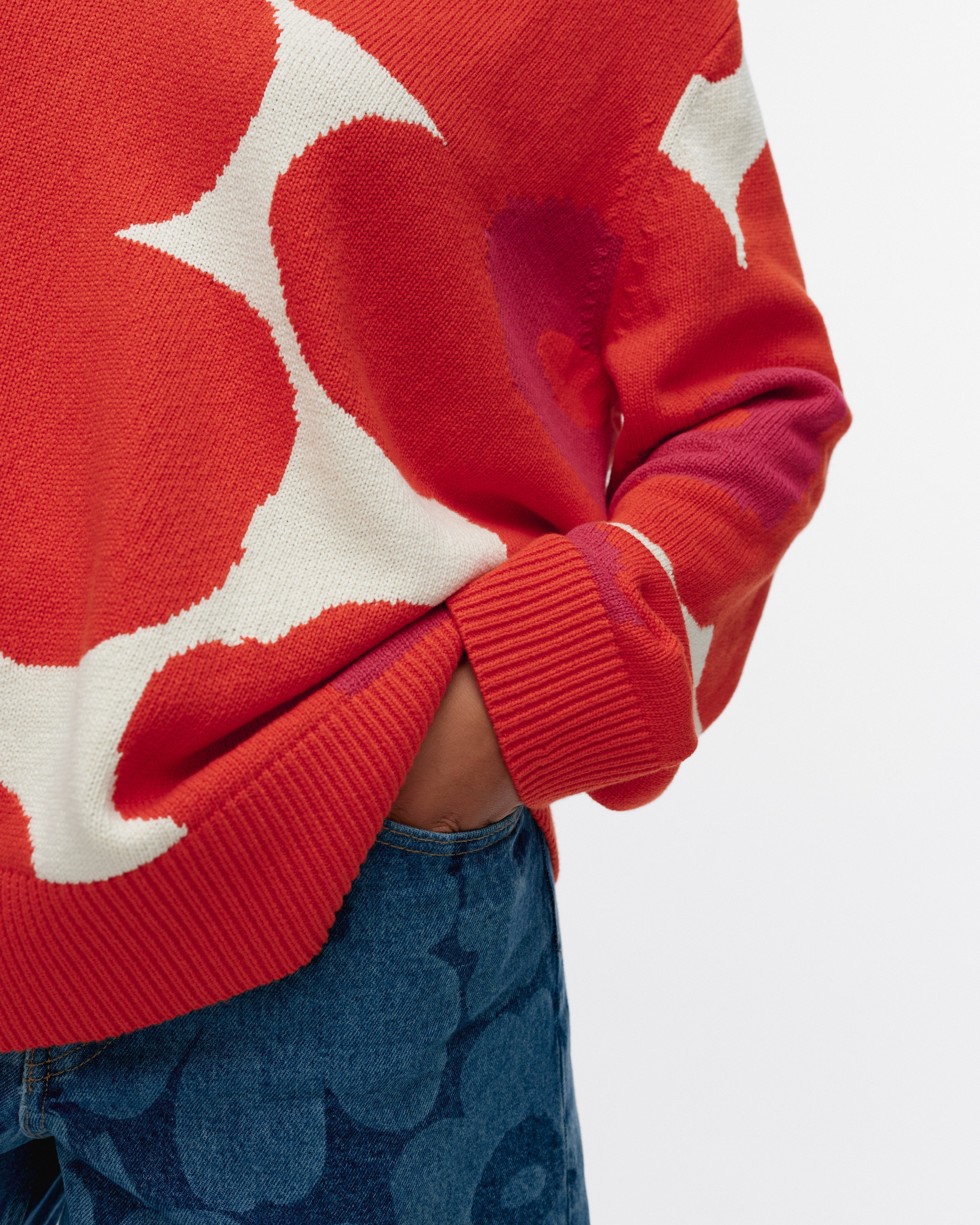 Paiva Unikko Knitted Cotton Long Sleeve Top 63cm