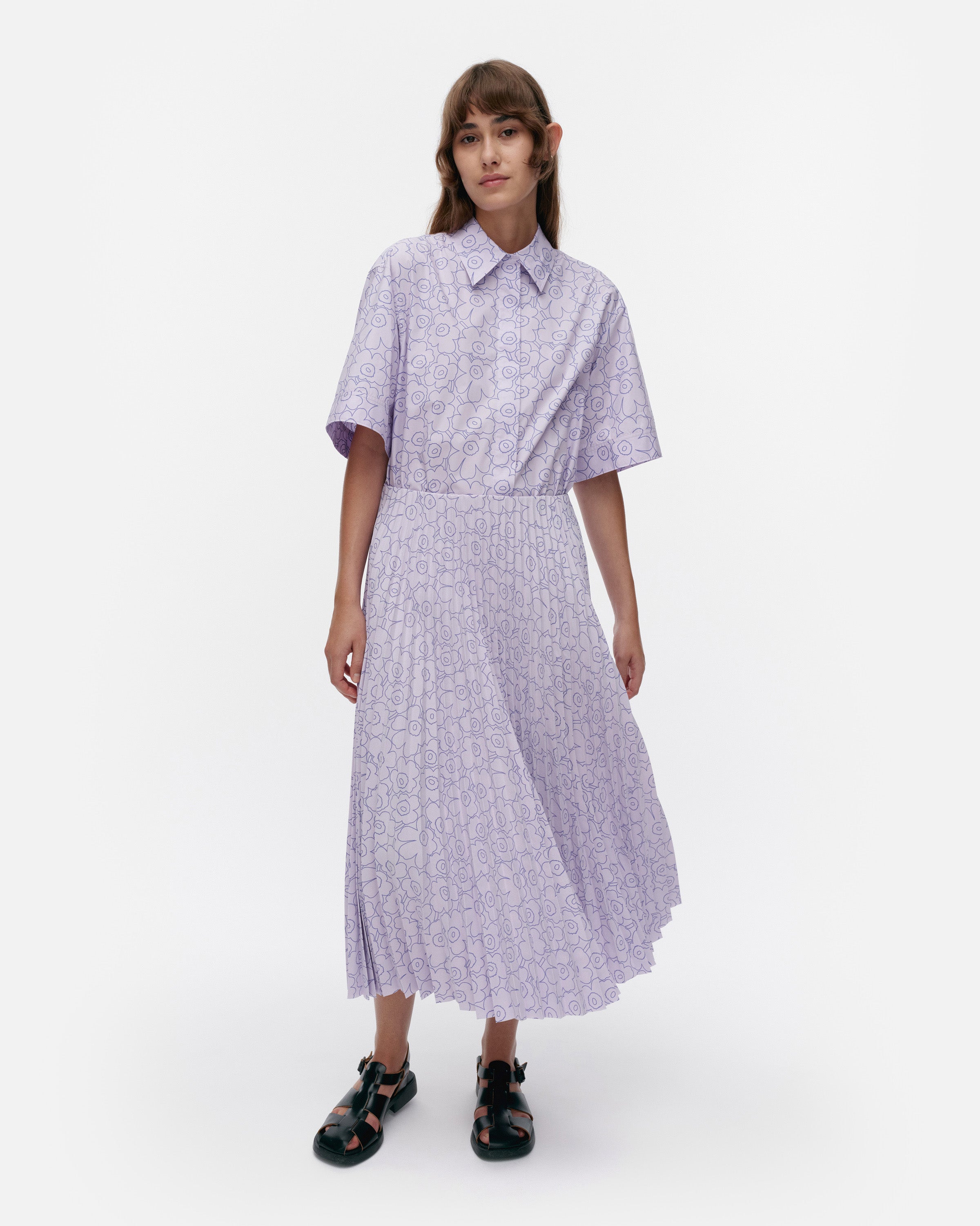 Myy Outline Unikko Pleated Skirt 83.5cm